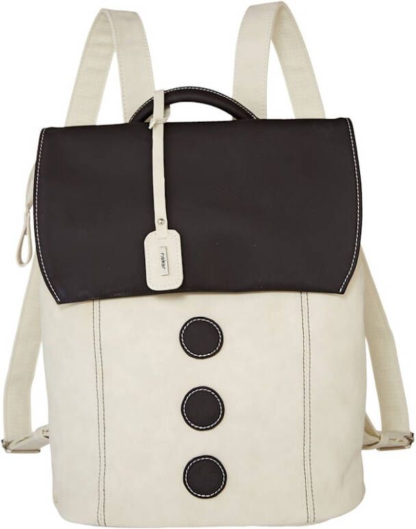 Rieker Rugzak met trendy details Crème/Zwart