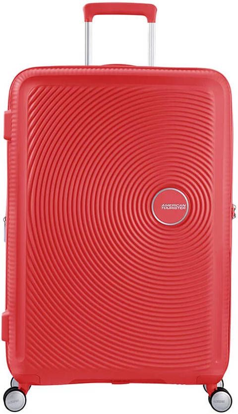 American Tourister Soundbox Spinner 77 Expandable coral red Harde Koffer