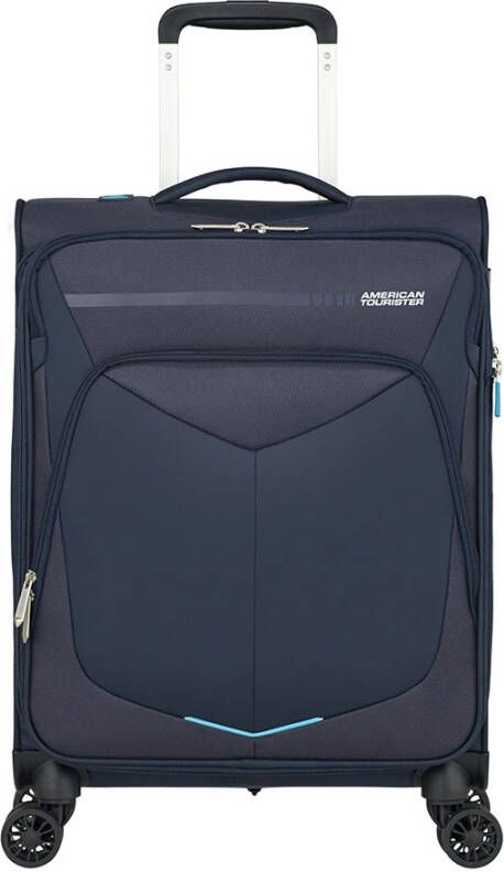 American Tourister Summerfunk Spinner 55 Expandable navy Zachte koffer