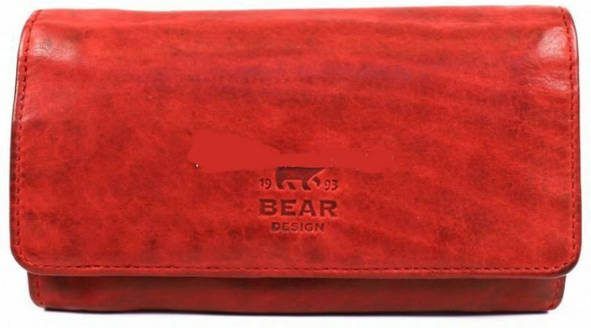 Bear Design Cow Lavato Dames Portemonnee CL9918 Red