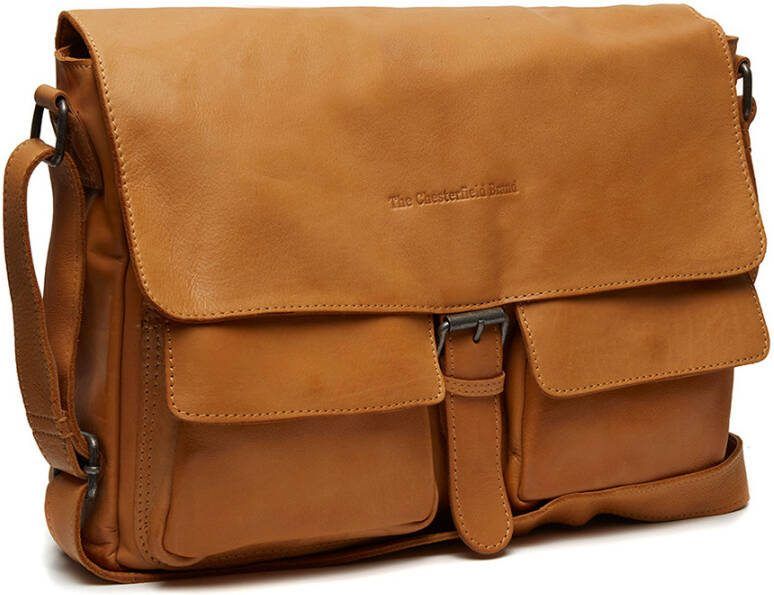 Chesterfield Interlaken Leren Schoudertas Okergeel