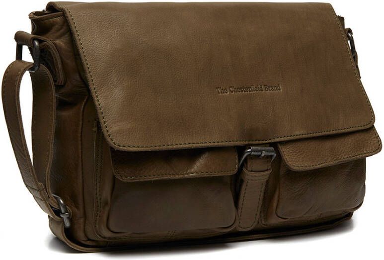 Chesterfield Zurich Leren Schoudertas Olijfgroen
