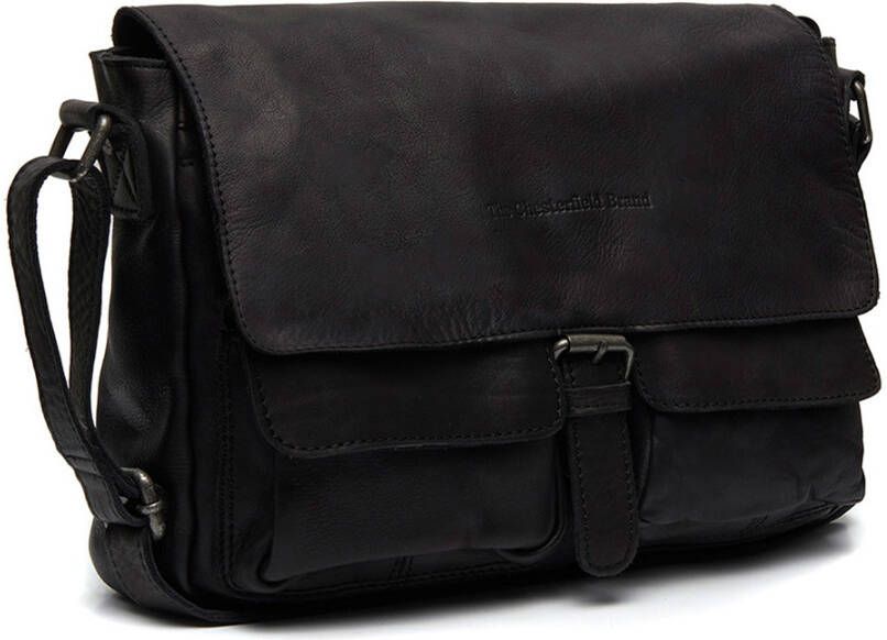 Chesterfield Zurich Leren Schoudertas Zwart
