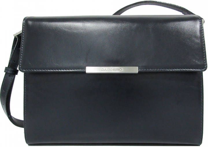 Claudio Ferrici Classico Flapbag Schoudertas Navy