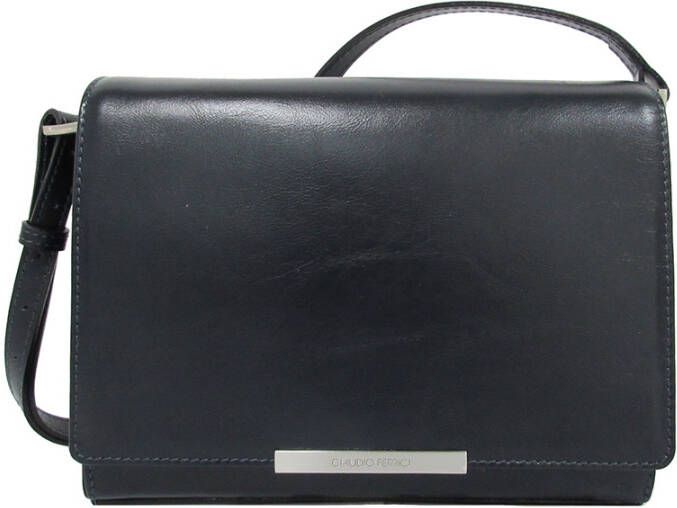 Claudio Ferrici Classico Fold-Over Schoudertas Navy 18004