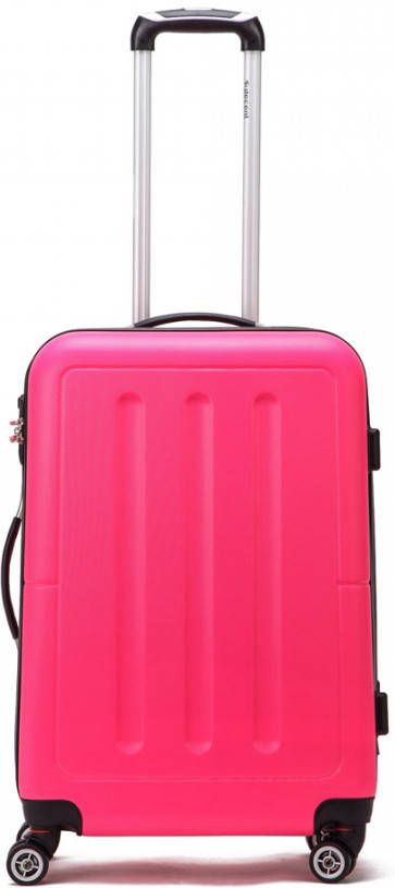 Decent Neon Fix Trolley 66 pink Harde Koffer