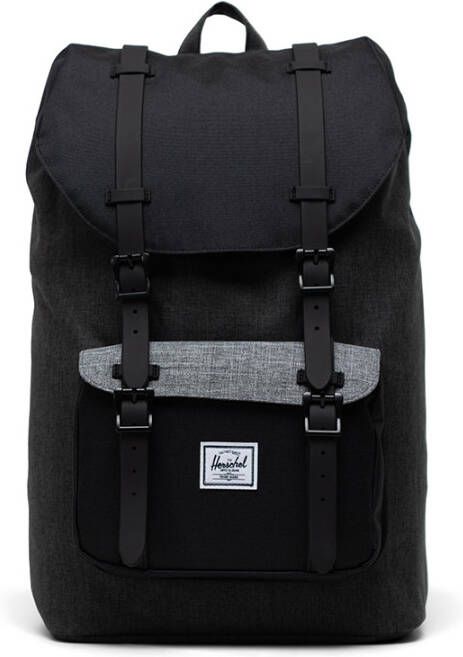 Herschel Little America Mid Volume Black Crosshatch Black Raven Crosshatch