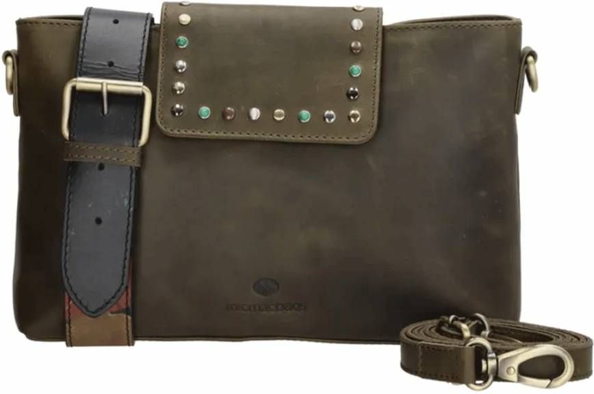 Micmacbags Masterpiece Crossoverbag olijf groen Damestas