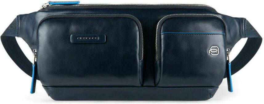 Piquadro Blue Square Bum Bag RFID Blue
