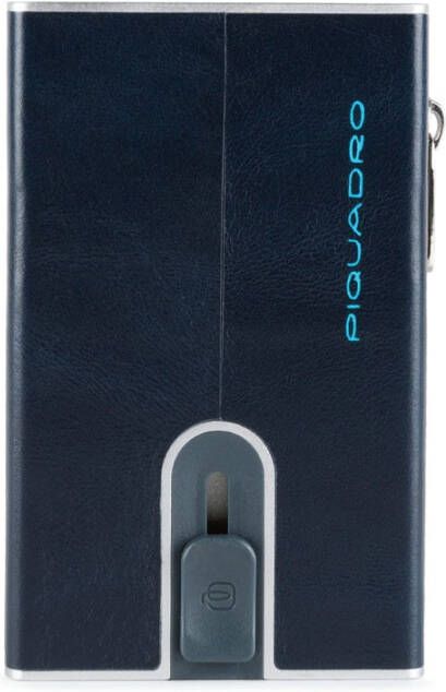 Piquadro Blue Square Compact Wallet Dark Blue