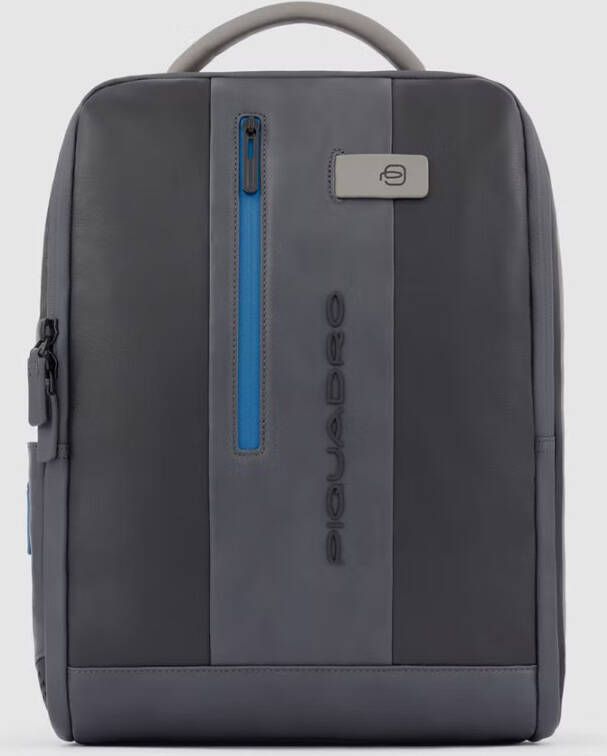 Piquadro Urban PC And iPad Cable Backpack 15.6&apos, &apos, Black/Grey with Blue