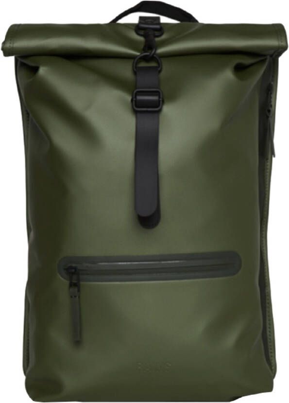 Rains Rolltop Rucksack Evergre , Groen, Unisex