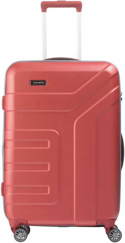 Travelite Vector 4 Wiel Trolley M Expandable coral Harde Koffer