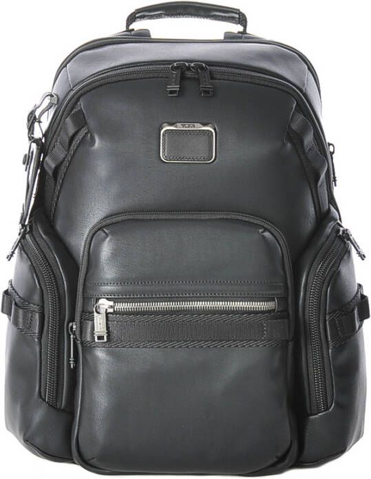 Tumi Alpha Bravo Navigation Leather Backpack Black