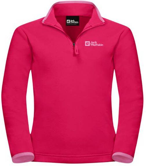 Jack Wolfskin Kid's Taunus Halfzip Fleecetrui roze