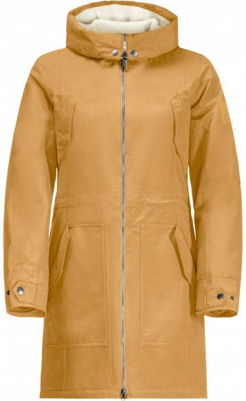 Jack Wolfskin Women's Rocky Point Parka Lange jas, beige