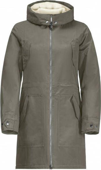 Jack Wolfskin Women's Rocky Point Parka Lange jas, grijs