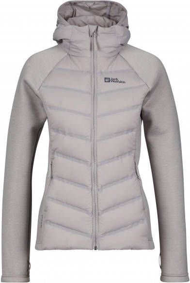 Jack Wolfskin Women's Tasman Down Hybrid Donsjack, grijs