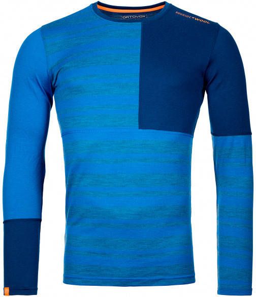 Ortovox 185 Rock'N'Wool Long Sleeve Merino ondergoed, blauw