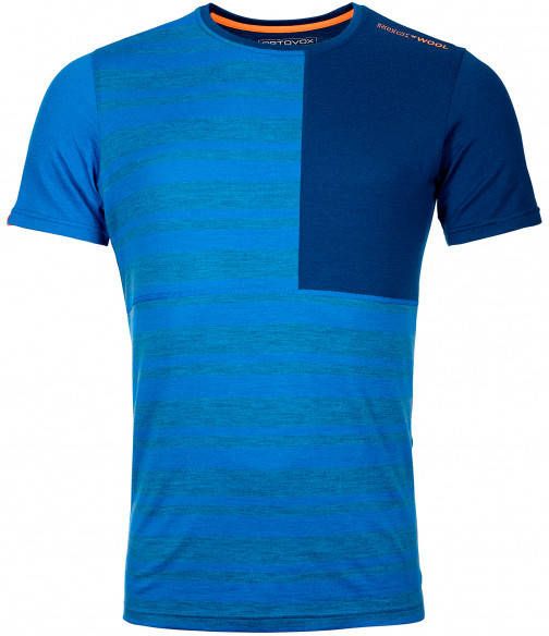 Ortovox 185 Rock'N'Wool Short Sleeve Merino ondergoed, blauw
