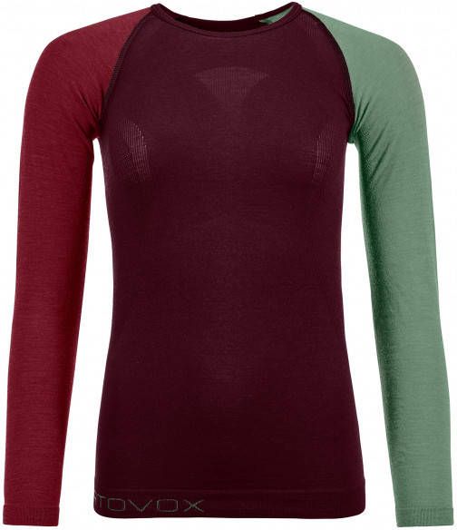Ortovox Women's 120 Comp Light Long Sleeve Merino ondergoed, rood