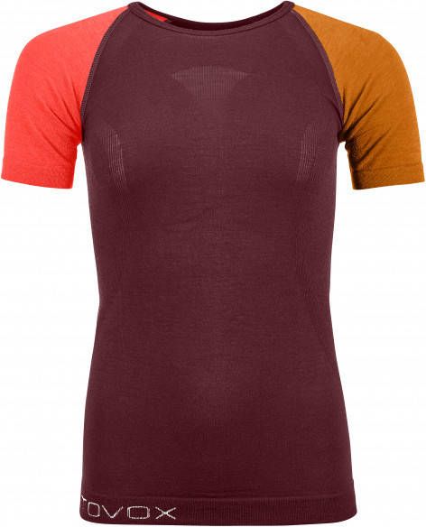 Ortovox Women's 120 Comp Light Short Sleeve Merino ondergoed, rood