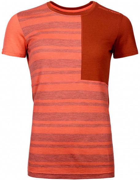 Ortovox Women's 185 Rock'N'Wool Short Sleeve Merino ondergoed, rood