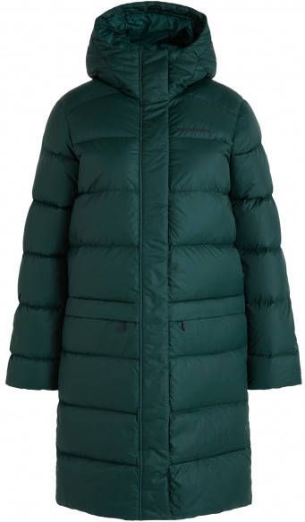 Peak Performance Women's Frost Down Coat Lange jas, blauw/groen