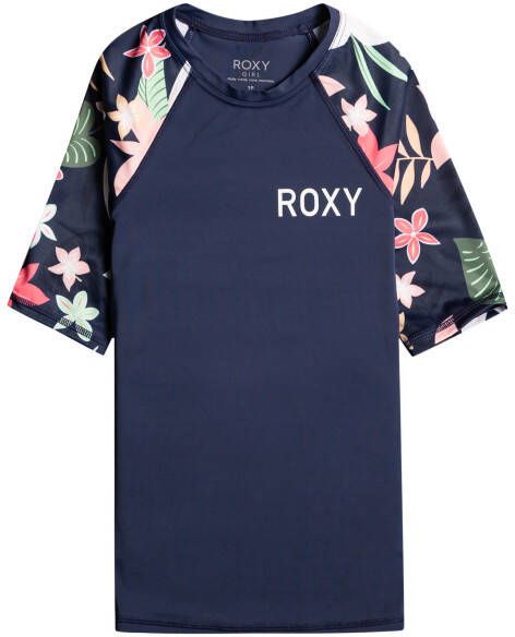 Roxy Kid's Printed Sleeves S/S Lycra Years XXL, blauw