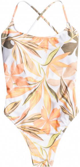 Roxy Women's Printed Beach Classics Strappy One Piece Badpak, wit