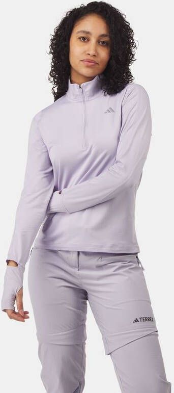 Adidas Fast Running Half zip Long sleeve Top Dames Vests