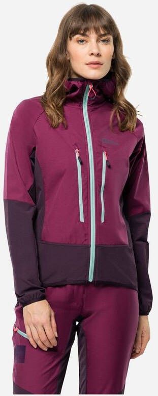 Jack Wolfskin Alpspitze Softshell Jas Dames Paars