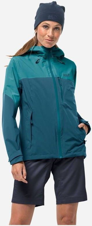 Jack Wolfskin Go Hike Hardshell Jas Dames Blauw