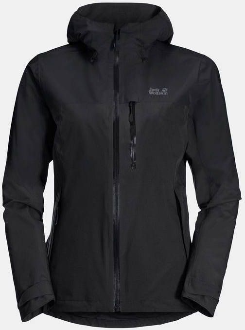 Jack Wolfskin Go Hike Hardshell Jas Dames Zwart