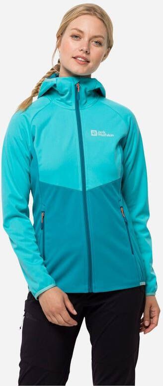 Jack Wolfskin Go Hike Softshell Jas Dames Blauw