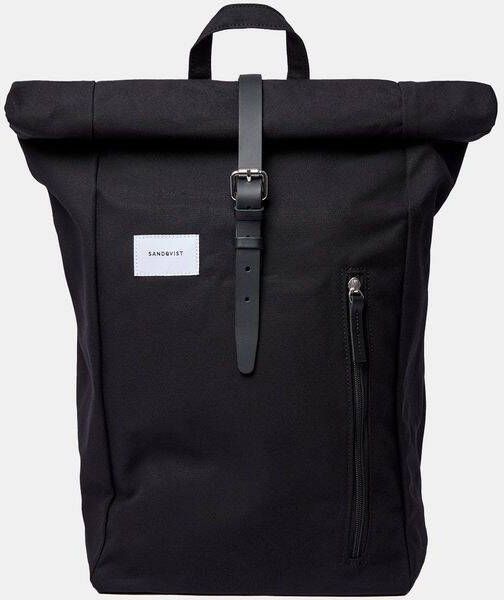 Sandqvist Dante Backpack black with black leather backpack