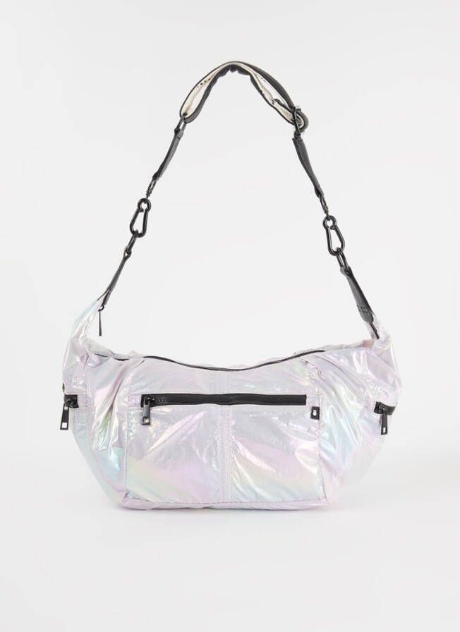 10DAYS Crossbodytas met metallic finish en afneembare schouderriem