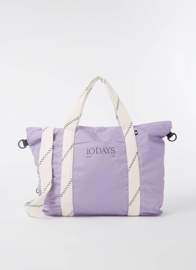 10DAYS Shopper met logo en afneembare schouderriem