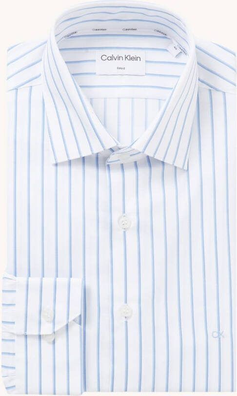 Calvin Klein Slim fit overhemd met logoborduring en streepprint