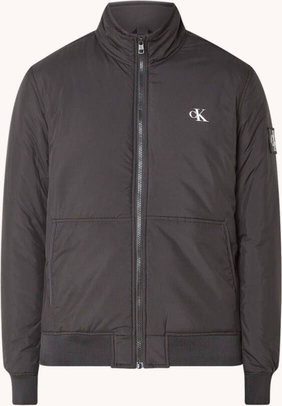 Calvin klein Jas Harrington met ritssluiting, zakken en opstaande kraag