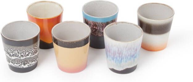 HKliving 70's Stellar kopje 20 cl set van 6