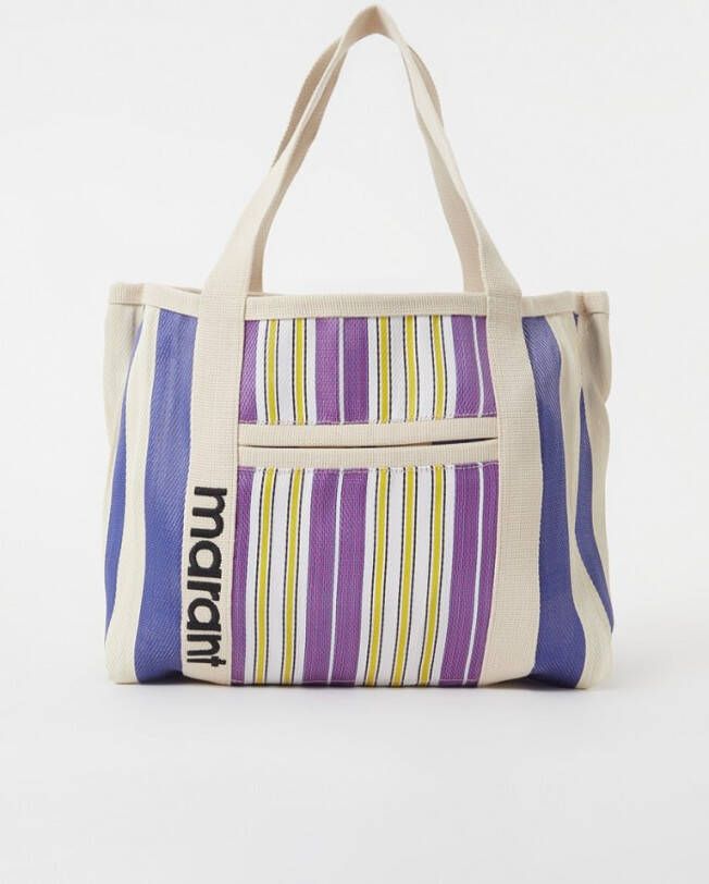 Isabel marant Darwen shopper met streepprint en logo
