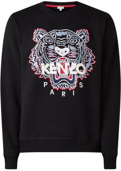 KENZO Tiger sweater met logoborduring Tassenshoponline.nl Dames: kleding KENZO Paris Sweater Embroidery Tiger Head For