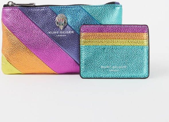 Kurt Geiger Eagle etui en pasjeshouder van leer in giftbox