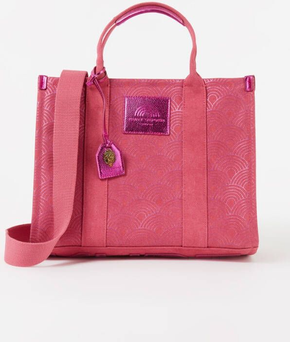 Kurt Geiger Southbank shopper van canvas met metallic print