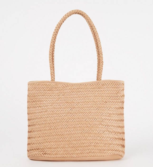 Legend Lina gevlochten schoudertas van leer