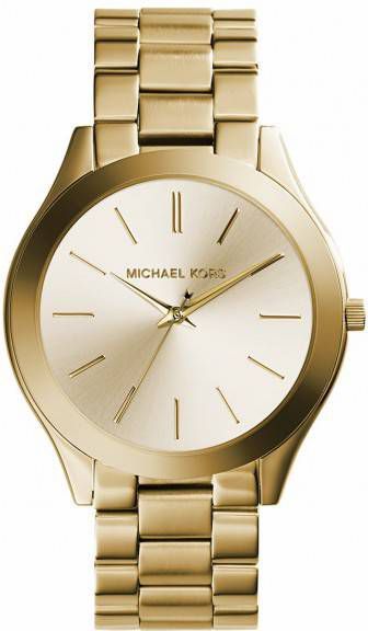 Michael Kors Horloges Slim Runway MK3179 Goudkleurig