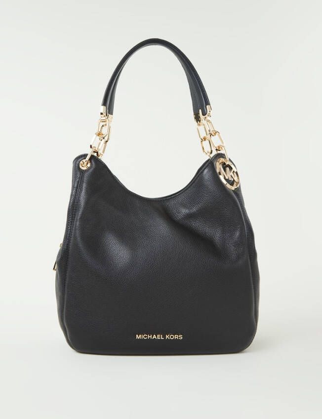 Michael Kors Lillie Large schoudertas van canvas met logoprint