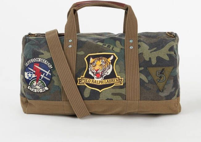 Ralph Lauren Weekendtas met camouflageprint en logo