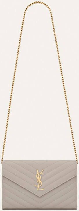 Saint Laurent Cassandre portemonnee van kalfsleer met afneembare schouderriem